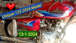 Unique 125 2024 Model Read Colour Price Latest Update In Karachi Pakistan [upl. by Ablem776]