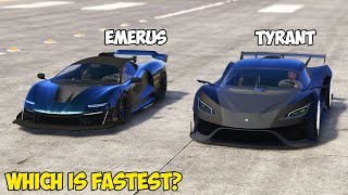 GTA 5  PROGEN EMERUS vs OVERFLOD TYRANT  Which is Fastest [upl. by Oilla]