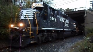 Norfolk Southern Train On The CSAO Line Colts Neck NJ [upl. by Boorer]