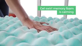 Linenspa Convoluted Gel Swirl Memory Foam Mattress Toppers [upl. by Yrffoeg]