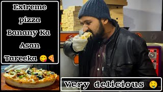 Extreme pizza 🍕 Banany Ki Easy Trick  Very Delicious 🤤 And Yummy 😋 [upl. by Ehcram]