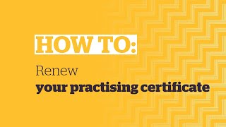 How to renew your practising certificate [upl. by Rehpitsirhc]