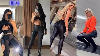 Top 5 How To Style Leather Leggings Quick Guide  Shiny Leggings Outfits For Any Event [upl. by Garfinkel45]