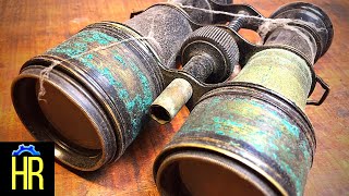 VINTAGE WW1 era BINOCULARS Restoration amp Repurpose  a transformation for a different use [upl. by Kumar]