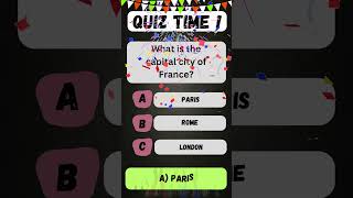 What is the Capital City of France  Quiz 22  Quiz youtubeshorts shorts gk [upl. by Otilia768]