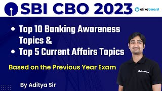 SBI CBO 202324  Important Banking Awareness amp Current Affairs Topics For SBI CBO Exam  Aditya Sir [upl. by Tremayne]