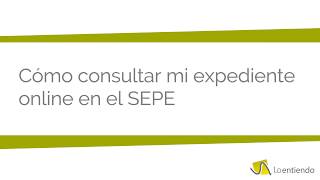 Consultar mi expediente en el SEPE INEM online [upl. by Elagiba]