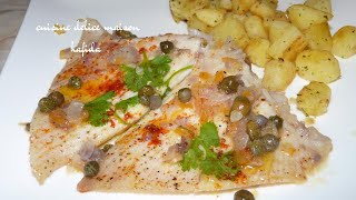 Recette des ailes de raie aux câpres 😍😍skate wing with capers [upl. by Mick]