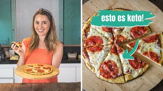 Pizza de Coliflor KETO sin harina [upl. by Meredi]