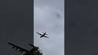 A C130J aircraft flying over Tywyn in Wales shorts [upl. by Nelsen]