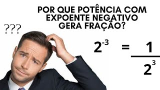 Por que potencia de expoente negativo gera fração demonstração [upl. by Jarl]