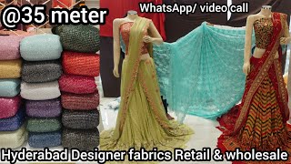 Hyderabad designer Fabrics 35 Latest trending collection  courier worldwide [upl. by Rockel]