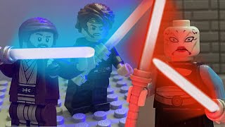 Ventress VS ObiWan and Anakin lego star wars stop motion [upl. by Vivle422]