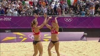 Womens Beach Volleyball Preliminary Round  ITA v CAN  London 2012 Olympics [upl. by Retniw]