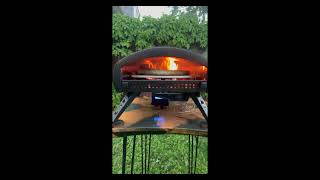 Cooking Pizza in the Pouring Rain in the Bertello SimulFIRE 16quot Rotating Outdoor Pizza Oven [upl. by Belva]