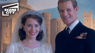 The Wedding of Princess Elizabeth and Prince Philip  The Crown Claire Foy Matt Smith [upl. by Aiuqes]