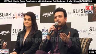 JAZBAA  Movie Press Conference with Aishwarya Rai Bachchan amp Irfan Khan  Zee Studio  BCR NEWS [upl. by Randolf275]