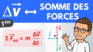 Vecteur variation de vitesse et somme des forces  1ère  Physique [upl. by Ertha]