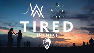 Alan Walker ft Gavin James  Tired Kygo Remix Lyric Video [upl. by Asirram]