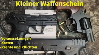 Kleiner Waffenschein Infos Beantragen Kosten Voraussetzungen zum führen von Schreckschusswaffen [upl. by Esidnac]