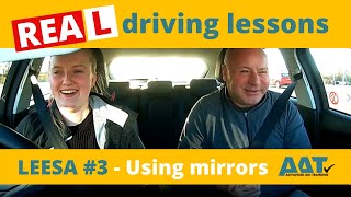 Leesas driving lesson 3  Mirrors [upl. by Ayhtin]