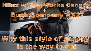 2022 Toyota Hilux with GWorks Canopy amp The Bush Company AX27 RTT [upl. by Gunas]