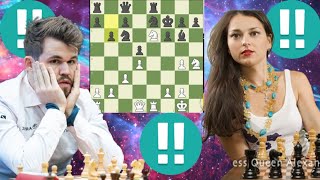 Crazy Magnus Carlsen vs Alexandra Kosteniuk 185 [upl. by Ullyot35]