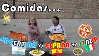 Que comen en ESPAÑA ITALIA ARGENTINA [upl. by Rakabuba]