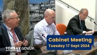 Torbay Council Cabinet 17 Sept 2024 [upl. by Arundell]