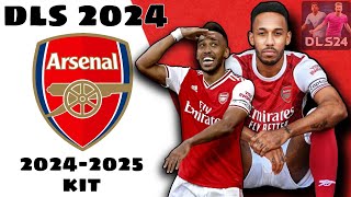 DLS 2024 CUSTOM KIT INPUT  DREAM LEAGUE SOCCER 2024  DLS 2024 ARSENAL FC KIT 😎 [upl. by Nosro372]