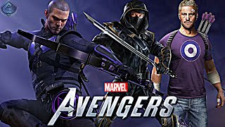 Marvels Avengers Game  Hawkeye Alternate Suit REVEALED Ronin Suit and DLC Roadmap Teased [upl. by Devlen]