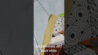 SRDRAWING ART black whiteart siluet drawing painting designsketchSR [upl. by Kosse]