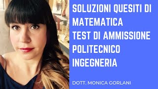 test politecnico quesiti matematica svolti e commentati [upl. by Rabah]