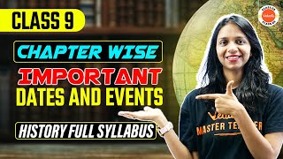 All Important Dates and Events  Class 9 History Full Syllabus  CBSE 2024 [upl. by Rennat]