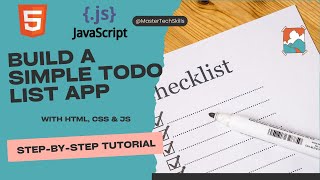 Create a Simple Todo List App with HTML CSS and JavaScript  StepbyStep Tutorial [upl. by Mercier492]