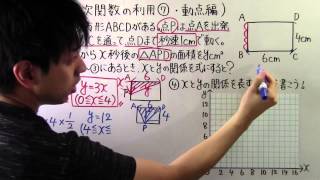 【数学】中244 一次関数の利用⑦ 動点編 [upl. by Colwin]