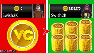 NBA 2K24 EASIEST AND FASTEST WAYS TO GET VC 100K PER HOUR [upl. by Akcirret]