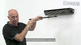 How to Install Austral Retractaway Retractable 40 amp 50 Wall Mount Clothesline [upl. by Rezzani]