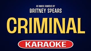 Criminal Karaoke Version  Britney Spears [upl. by Leta]