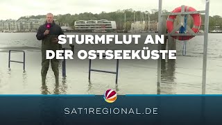 Sturmflut an der Ostseeküste Rekordpegel erwartet [upl. by Kaila689]