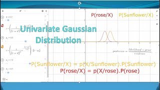 Univariate Gaussian Distribution  intuition of the discriminant function E4 [upl. by Batory]