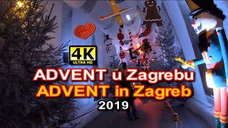 4K Advent u Zagrebu Advent in Zagreb 2019 [upl. by Aralk429]