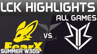 FOX vs BRO Highlights All Games LCK Summer 2024 BNK FearX vs Brion by Onivia [upl. by Tann]