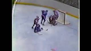 January 13 1983 Islanders at Devils WNEWTV newsclip highlights [upl. by Novaj]