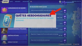 COMMENT ACCOMPLIR LES QUÊTES HEBDOMADAIRES UN BLEUVAGE BIEN GLACÉ SUR FORTNITE [upl. by Hesler]