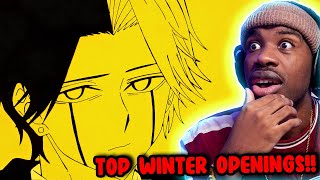 BANGERS AFTER BANGERS Top 40 Anime Openings of Winter 2024 Reaction [upl. by Deach]