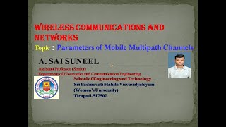 UNIT3  WCN  Parameters of Mobile Multipath Channels [upl. by Yllas]