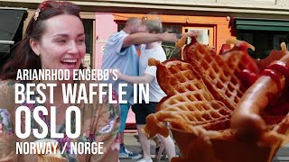 Best Waffle in Norway with Arianrhod Engebø  Haralds Vaffel Oslo [upl. by Lester]