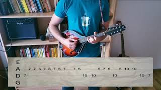 Alestorm  Keelhauled mandolin cover with tabs [upl. by Fredela]