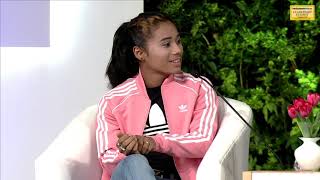 I want to improve my timing but not for medals Hima Das at HTLS 2018 [upl. by Leopold]